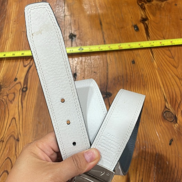 Nike genuine leather reversible grey and white belt size 36 - Picture 12 of 12